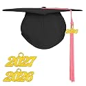 Happy Secret Adult Matte Graduation Cap with 2026 Tassel, Adjustable