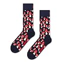 Happy Socks Printed Crew Length Designer Socks for Men &amp; Women, Premium Cotton Free Size Unisex Main Line