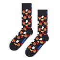 Happy Socks Printed Crew Length Designer Socks for Men &amp; Women, Premium Cotton Free Size Unisex Main Line