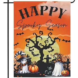 Happy Spooky Season Halloween Garden Flag 12x18