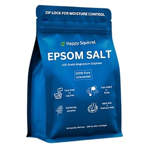 epsom salt for foot  for pain relief muscle recovery relaxation foot soak  powered with magnesium sulphate 900 grams