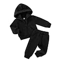 Happy Town Baby Clothes for Girls Boys Clothes Solid Color Zipper Hoodie and Pants Set Infant Fall Winter Outfits