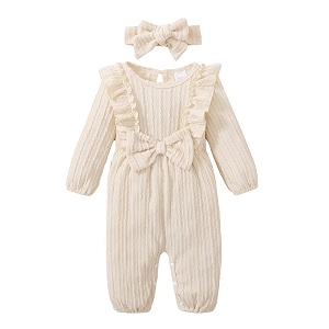 Happy Town Baby Girl Romper Infant Fall