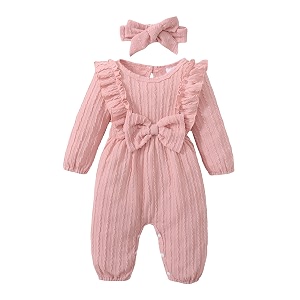 Happy Town Baby Girl Romper Infant Fall