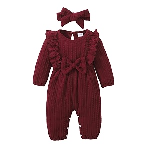 Happy Town Baby Girl Romper Infant Fall