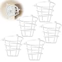 Happy Tree (5 Pack) White Fire Sprinkler Head Guard Cage Cover for Both 1/2" & 3/4" Fire Head for Protecting Flush Mount & Side Wall & Pendent Head Semi - Recessed Fire Sprinkler Covers for Ceiling