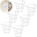 Happy Tree (6 Pack) White Fire Sprinkler Head Guard Cover Cage Protector for Both 1/2" & 3/4" Fire Head for Protecting Flush Mount & Side Wall & Pendent Head Fire Sprinkler Covers for Ceiling