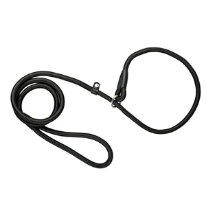 heavy duty nylon dog slip lead adjustable choke training show leash durable strong medium size black50 cm