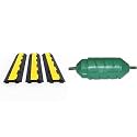 Happybuy 3 Pack of 2 Channel 11000lbs per Axle Capacity Protective Wire Cord Ramp Driveway Rubber & Farm Innovators CC-2 Cord Connect Water-Tight Outdoor Lawn/Garden Power Tool Extension Cord Lock