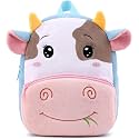 HappyChild Kids Plush Backpack for Boys and Girls, Plush Animal Cartoon Mini Backpack Little kids bags for 2-5 years