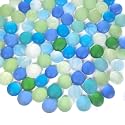 HappyFiller 2 Lb Matted Flat Marbles, Sea Glass Gems for Vase Fillers
