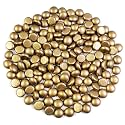 HappyFiller Gold Flat Marbles 5 LB, Shiny Metallic Glass Gems, Vase Filler