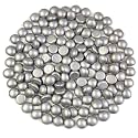 HappyFiller Silver Flat Glass Marbles 1 Lb, Glass Gems for Vase Fillers