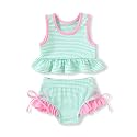 HAPPYMA Baby Swimsuit Toddler Girl Bathing Suit Stripe Bikini