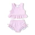 HAPPYMA Baby Swimsuit Toddler Girl Bathing Suit Stripe Bikini