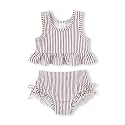 HAPPYMA Baby Swimsuit Toddler Girl Bathing Suit Stripe Bikini