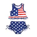 HAPPYMA Baby Swimsuit Toddler Girl Bathing Suit Stripe Bikini