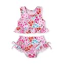 HAPPYMA Baby Swimsuit Toddler Girl Bathing Suit Stripe Bikini