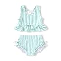 HAPPYMA Baby Swimsuit Toddler Girl Bathing Suit Stripe Bikini