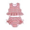 HAPPYMA Baby Swimsuit Toddler Girl Bathing Suit Stripe Bikini