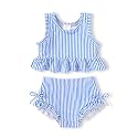 HAPPYMA Baby Swimsuit Toddler Girl Bathing Suit Stripe Bikini