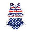 HAPPYMA Baby Swimsuit Toddler Girl Bathing Suit Stripe Bikini