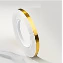 Tape,Home Floor Wallpaper Waterproof Tiles,Tile gap Stickers Self Adhesive Tile Stickers Tape Wall Floor Décor Sealing Caulk Strip Line Border Sticker (1 X 400_Inch, Golden Chrome Tape)