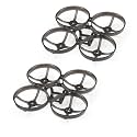 Happymodel Mobula8 85mm Wheelbase Drone Frame Accessories, 2PCS Black Micro FPV Whoop Frame for 2 inch Props 702/703/802/1002/1102/1103 Brushless Motors 1-2S Carbon Fiber Racing Quadcopter Frames