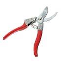Red Stainless Steel Pruning Shears with Spring Assisted Cutting