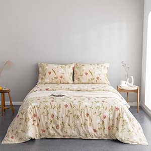 400tc super soft premium cotton super king size bedsheet for double bed with 2 pillow covers 108x108 inches  breathable printed flat sheet wrinkle-resistant durable powder blue