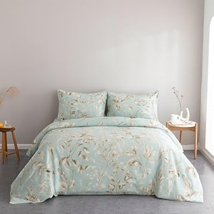 400tc super soft premium cotton super king size bedsheet for double bed with 2 pillow covers 108x108 inches  breathable printed flat sheet wrinkle-resistant durable mint green