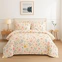 400TC Super Soft Premium Cotton Super King Size Bedsheet for Double Bed with 2 Pillow Covers 108x108 Inches | Breathable Printed Flat Sheet Wrinkle-Resistant, Durable (Powder Blue)