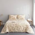400TC Super Soft Premium Cotton Super King Size Bedsheet for Double Bed with 2 Pillow Covers 108x108 Inches | Breathable Printed Flat Sheet Wrinkle-Resistant, Durable (Powder Blue)
