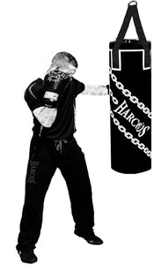 harcos 25 feet unfilled synthetic leather high performance heavy duty punching bag hanging bag