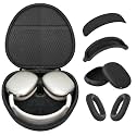 Hard Case for AirPods Max 2 Supports Sleep Mode, Travel Carrying Headphone Case with AirPods Max Silicone Earpad Case/Ear Cups/Headband Cover, AirPod Max 2/1 Protective Portable Storage Bag (Black)