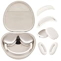 Hard Case for AirPods Max 2 Supports Sleep Mode, Travel Carrying Headphone Case with AirPods Max 2/1 Silicone Earpad Case/Ear Cups/Headband Cover, AirPod Max Protective Portable Storage Bag (Stone)