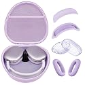 Hard Case for AirPods Max 2 Supports Sleep Mode, Travel Carrying Headphone Case with AirPods Max 2/1 Clear Ear Cups Cover/Silicone Earpad Case/Headband Cover, Protective Portable Storage Bag, Purple