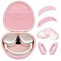 Hard Case for AirPods Max 2 Supports Sleep Mode, Travel Carrying Headphone Case with AirPods Max 2/1 Clear Ear Cups Cover/Silicone Earpad Case/Headband Cover, Protective Portable Storage Bag, Pink
