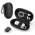 Hard Case for Avantree Relay/1Mii/UGREEN/AirFly SE/Pro 2/Pro/Duo Bluetooth Wireless Transmitter Receiver, with 3.5mm Jack AUX Adapter, Airplane Travel/TV/Gym Carrying Case Bag for USB Cable, Adapter