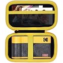 Lebakort Hard Case Compatible with Kodak Mini 2 ERA 4PASS Portable Photo Printer/Kodak Mini Shot 2 ERA 4PASS 2-in-1 Instant Camera and Photo Printer (Black + Yellow Case)
