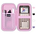 Hard Case Compatible with Texas Instruments TI-84 Plus CE/TI-84 Plus/TI-84 Evo/TI-Nspire CX II CAS/TI-Nspire CX II/TI-83 Plus/TI-85 /TI-86 /TI30xs /TI36X Pro/TI 34 Color Graphing Calculator (Pink)