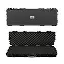 Hard Rifle Case 42.9" with Wheels, IP67 Waterproof &amp; Crushproof Gun Case, TSA Approved Lockable Storage for Rifles, 3 Layer Pick and Pluck Foam + FREE Extra Cubed Foam Insert