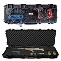 Hard Rifle Case 42.9" with Wheels, IP67 Waterproof & Crushproof Gun Case, TSA Approved Lockable Storage for Rifles, 3 Layer Pick and Pluck Foam + FREE Extra Cubed Foam Insert