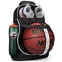 Hard Work Sports Basketball Backpack with Ball Compartment Spacious Shoe Storage for Basketball, Large Sports Bag for Boys Youth