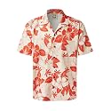 Hardaddy Men's Camp Collar Retro Vintage Bowling Button Down Shirt with Pocket Casual Short Sleeve Beach Shirts Summer