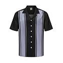 Hardaddy Men's Camp Collar Retro Vintage Bowling Button Down Shirt with Pocket Casual Short Sleeve Beach Shirts Summer
