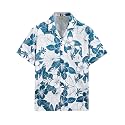 Hardaddy Men's Camp Collar Retro Vintage Bowling Button Down Shirt with Pocket Casual Short Sleeve Beach Shirts Summer