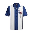 Hardaddy Men's Camp Collar Retro Vintage Bowling Button Down Shirt with Pocket Casual Short Sleeve Beach Shirts Summer