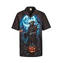 Hardaddy Men's Camp Collar Retro Vintage Bowling Button Down Shirt with Pocket Casual Short Sleeve Beach Shirts Summer
