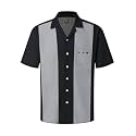 Hardaddy Men's Camp Collar Retro Vintage Bowling Button Down Shirt with Pocket Casual Short Sleeve Beach Shirts Summer